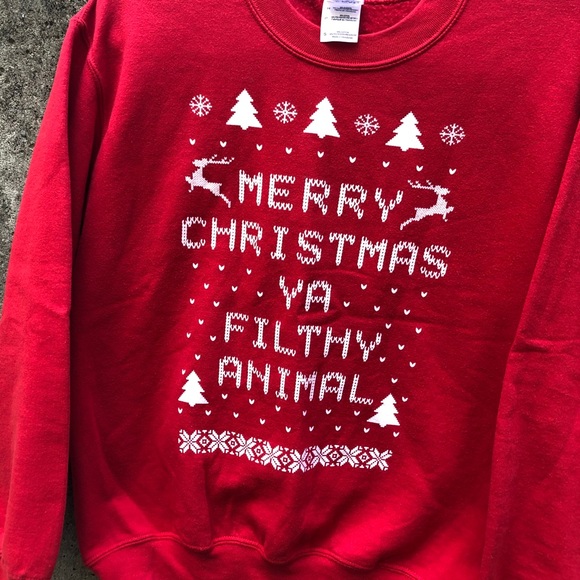 Merry Christmas Ya Filthy Animal Christmas Sweater - Picture 5 of 5